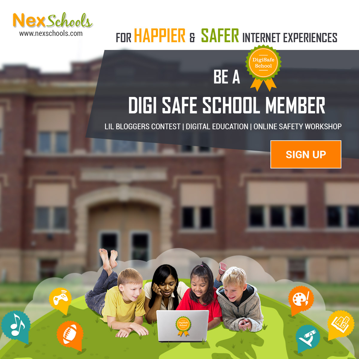 Digi Safe Membership Lil Bloggers Contest 2019 Safe Place for Kids to Blog CBSE ICSE IB School Membership NexSchools